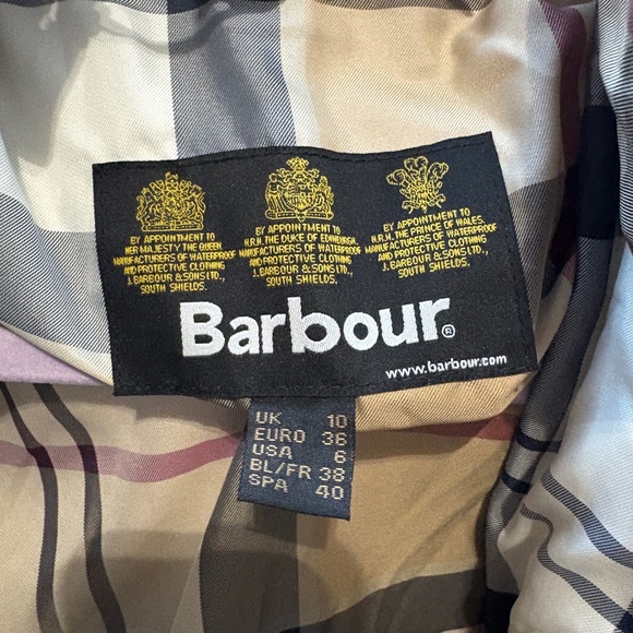 Barbour Quilted Plaid Lined Jacket size 6 - Picture 4 of 4